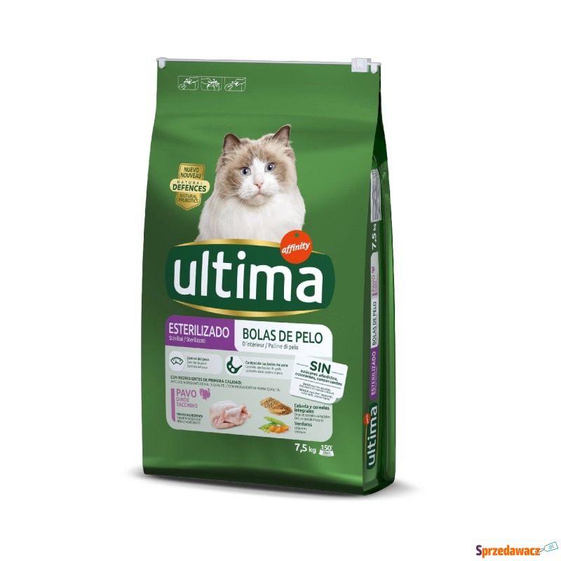 Ultima Cat Sterilized Hairball, indyk - 7,5 kg - Karmy dla kotów - Nowa Ruda