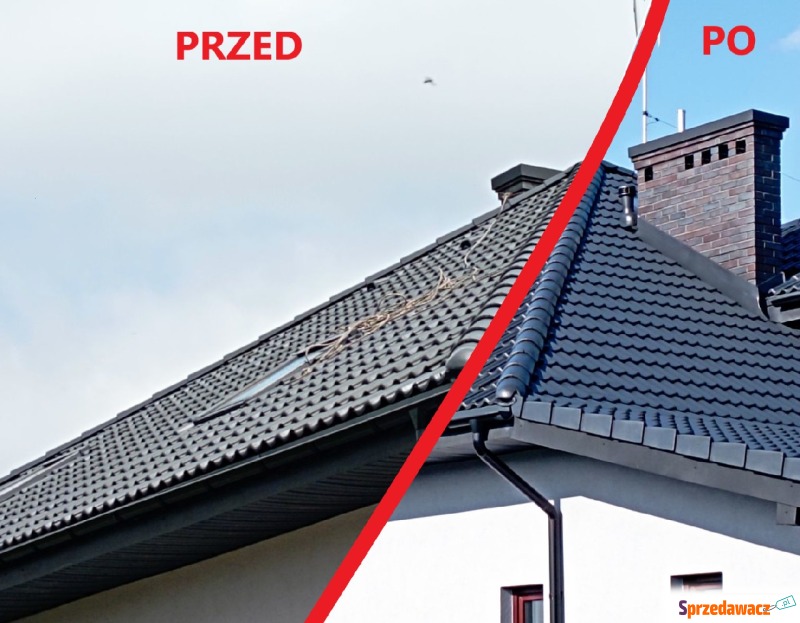 MALOWANIE dachu metodą hydrodynamiczną od 35zł/m2 - Usługi remontowo-budowlane - ŚLĄSKIE