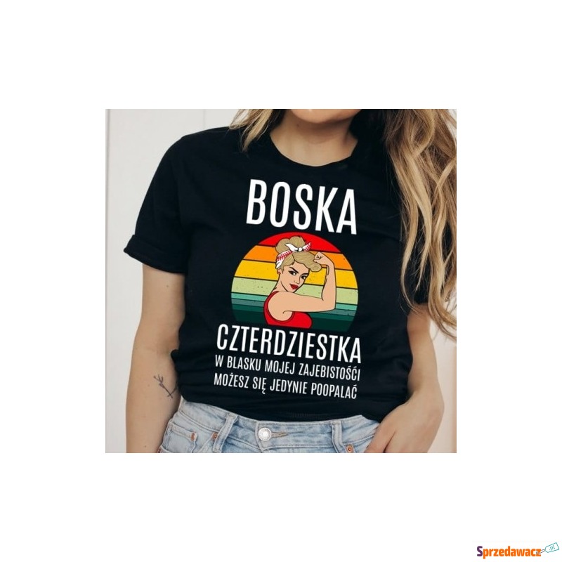 Damska koszulka na 40 urodziny BOSKA 40 BLONDYNKA - Bluzki, koszule - Częstochowa