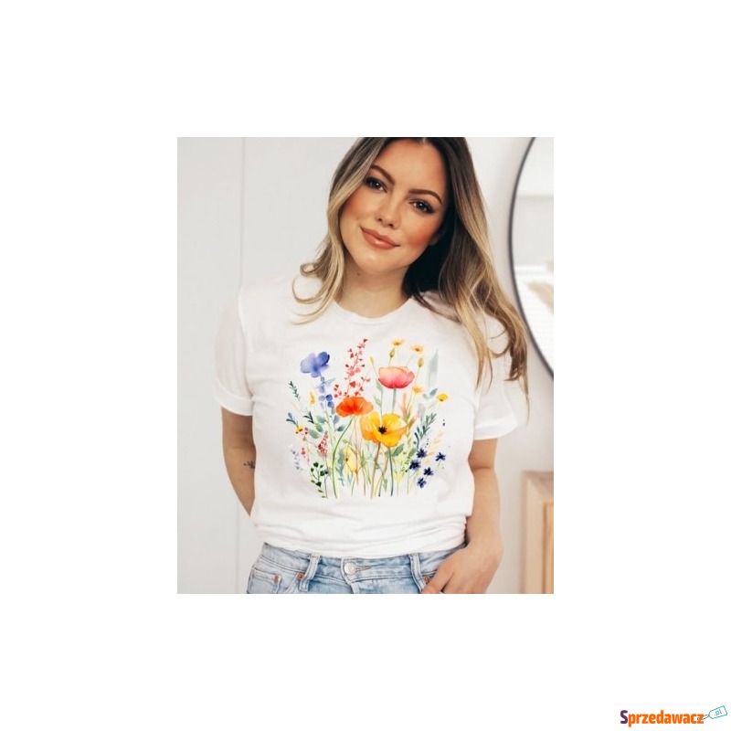 damska koszulka z polnymi kwiatami polnekwiaty3 - Bluzki, koszule - Nowy Targ