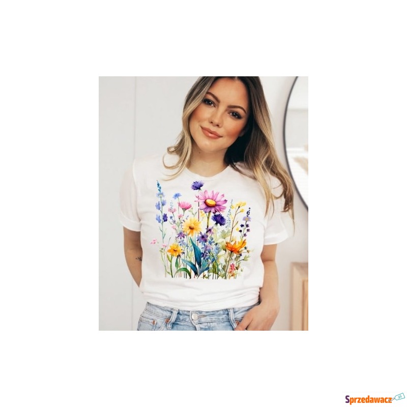 damska koszulka z polnymi kwiatami polnekwiaty6 - Bluzki, koszule - Bytom