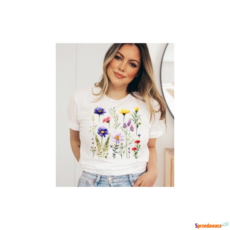 damska koszulka z polnymi kwiatami polnekwiaty5 - Bluzki, koszule - Krotoszyn