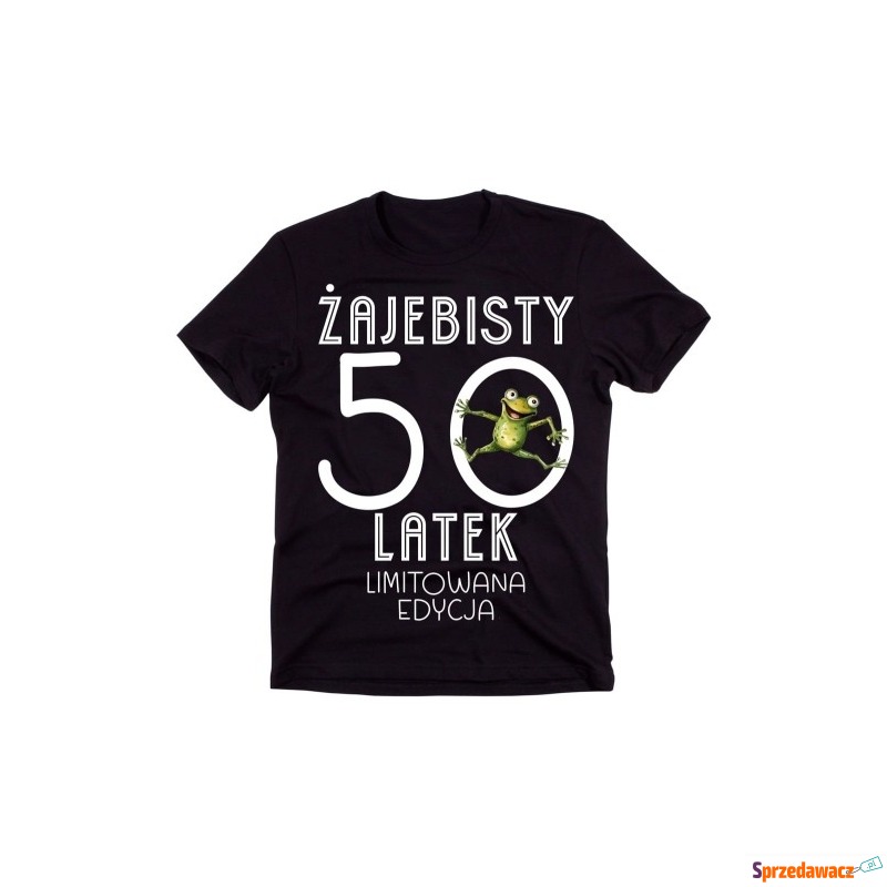 męska koszulka na 50 urodziny żajebisty 50 latek - Bluzki, koszulki - Konin