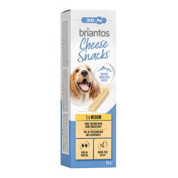Briantos Cheese Snack, kość serowa dla psów - Średni, 1 x 60 g