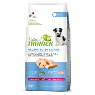Korzystny pakiet, Natural Trainer Medium - Natural Medium Puppy & Junior, 2 x 12 kg