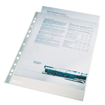Koszulka foliowa na dokumenty A4 krystaliczna Esselte 40mic 100 sztuk 13089