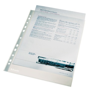 Koszulka foliowa na dokumenty A4 krystaliczna Esselte gruba 105mic 100 sztuk 56093