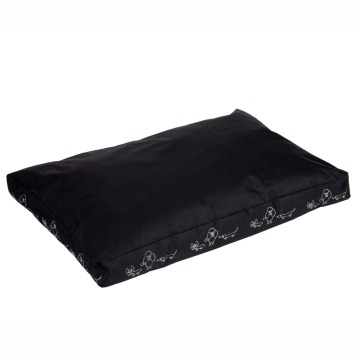 Poduszka dla psa Silhouette - Dł. x szer. x wys.: 90 x 60 x 8 cm, czarna