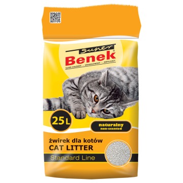 Benek Super naturalny żwirek dla kota - 25 l (ok. 20 kg)