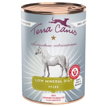Korzystny pakiet Terra Canis Alimentum Veterinarium Low Mineral Diet, 12 x 400 g - Konina