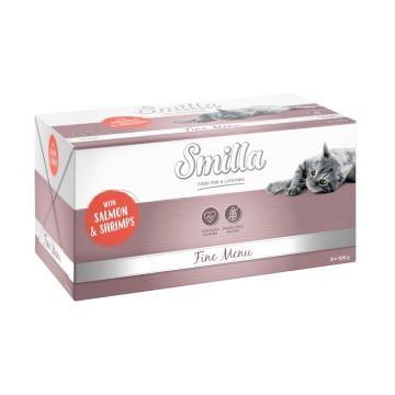 Pakiet Smilla Fine Menu, 24 x 100 g - Łosoś z krewetkami