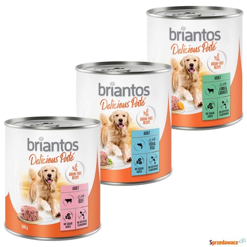 Briantos Delicious Paté, 6 x 800 g - Pakiet mieszany - Karmy dla psów - Nowy Sącz