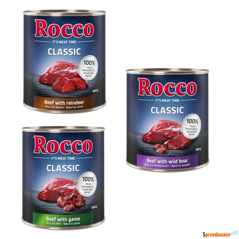 Mieszany pakiet próbny Rocco Classic, 6 x 800... - Karmy dla psów - Tarnowskie Góry