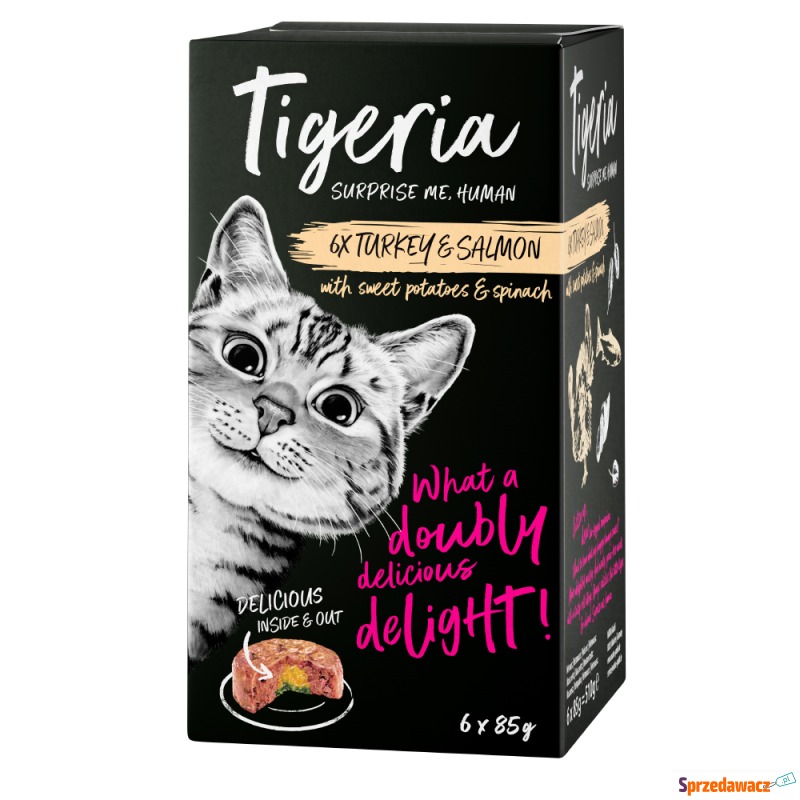Pakiet Tigeria, 24 x 85 g  - Indyk i łosoś z... - Karmy dla kotów - Włocławek
