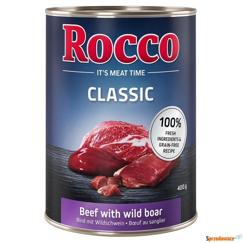 Rocco Classic, 6 x 400 g - Wołowina i mięso z... - Karmy dla psów - Gorzów Wielkopolski