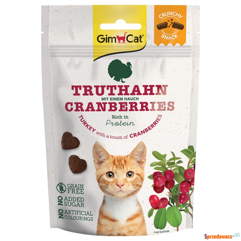 GimCat Crunchy Snacks - Indyk z żurawiną, 50 g - Przysmaki dla kotów - Stalowa Wola