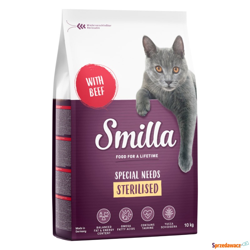 Smilla Adult Sterilised, z wołowiną - 2 x 10 kg - Karmy dla kotów - Lubin