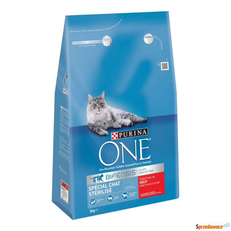 PURINA ONE Sterilized, wołowina - 2 x 3 kg - Karmy dla kotów - Płock