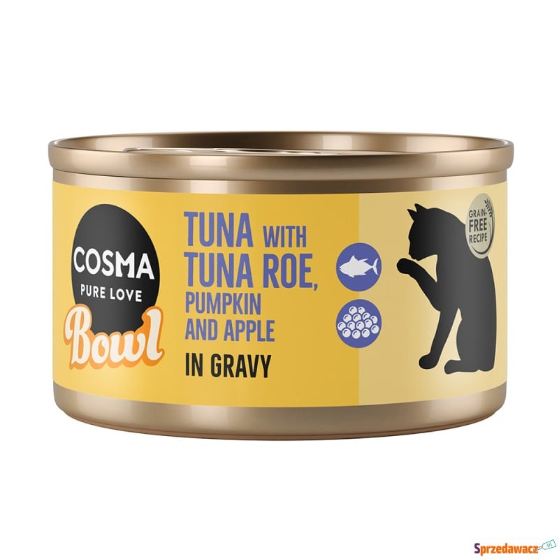 Cosma Bowl, 6 x 80 g - Tuńczyk z ikrą tuńczyka - Karmy dla kotów - Leszno