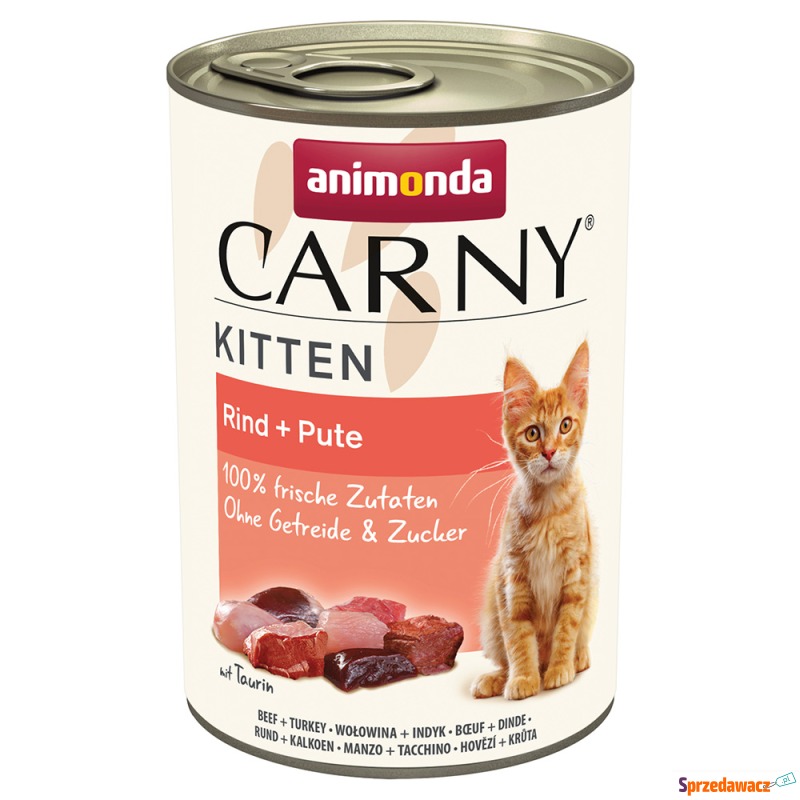 animonda Carny Kitten, 12 x 400 g - Wołowina i... - Karmy dla kotów - Bytom