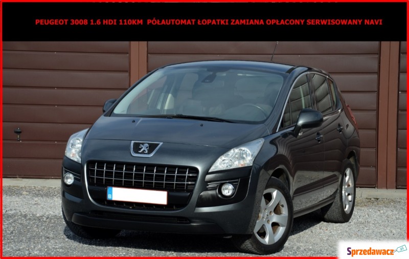 Peugeot 3008  Minivan/Van 2010,  1.6 diesel - Na sprzedaż za 22 900 zł - Zamość