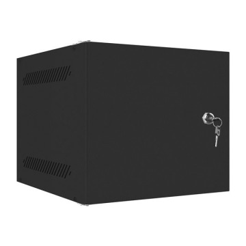 LANBERG Rack cabinet 10inch wall mount 6U 280x310 black with metal door flat pack