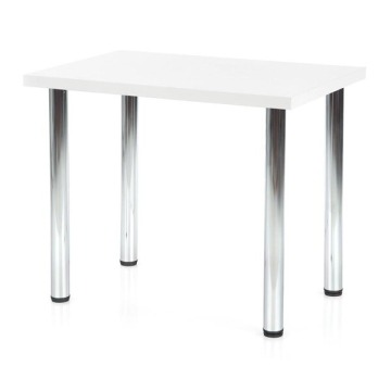 Stół nierozkładany Modex 90x60x75 cm, blat biały, nogi stal chromowana