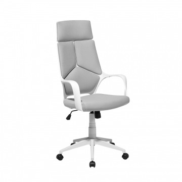 Krzesło biurowe biało-szare regulowana wysokość Segale BLmeble