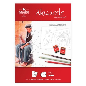 KIN BLOK INSPIRACJE - AKWARELE A4, 20 ARK. 320 G.