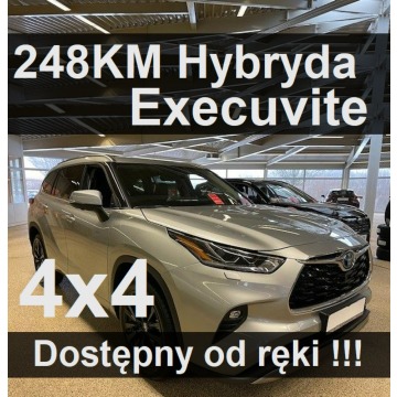 Toyota Highlander - Hybryda Executive 248KM Kamera 360 Super Cena Dostępny od ręki  3243zł