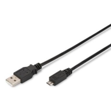 ASSMANN Kabel połączeniowy USB 2.0 HighSpeed Typ USB A/microUSB B      M/M czarny 3m