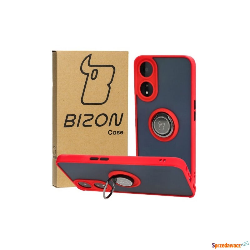 Etui Bizon Case Hybrid Ring do Oppo A78 5G, czerwone - Etui na telefon - Gliwice