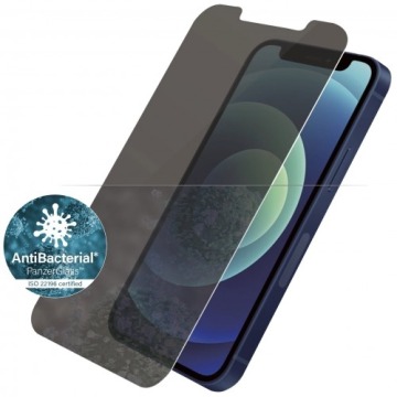 Szkło hartowane antybakteryjne Panzerglass Privacy Filter iPhone 12 Mini, przyciemniane