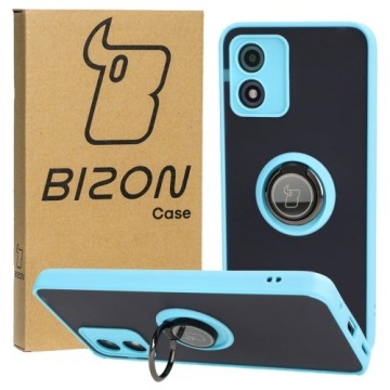 Etui Bizon Case Hybrid Ring do Motorola Moto E13, błękitne