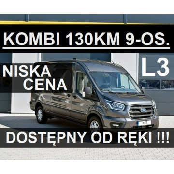 Ford Transit - L3H2 9osob. Czujniki Tempomat Ciemne szyby Super Niska Cena 2205 zł