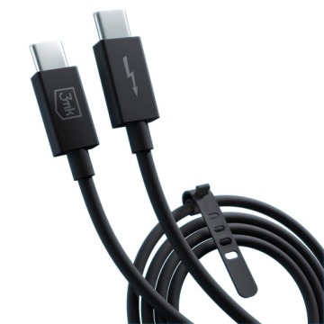Kabel 3mk Hyper Thunderbolt 4 Cable USB-C do USB-C, USB4, 8k 60Hz, 240W, 5A, 1m, czarny