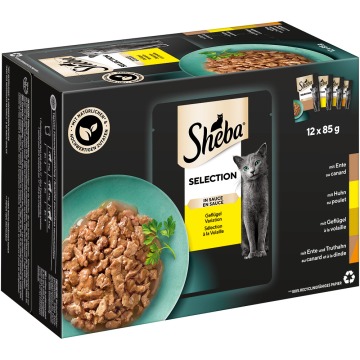 Megapakiet Sheba w saszetkach, 144 x 85 g - Selection, wybór drobiowy w sosie