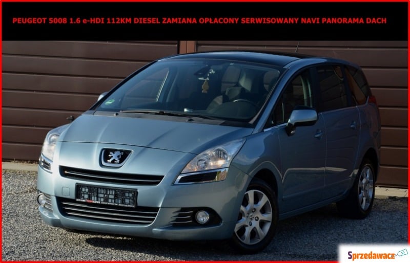 Peugeot 5008  Minivan/Van 2012,  1.6 diesel - Na sprzedaż za 25 900 zł - Zamość