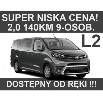 Toyota Proace Verso - 2,0 140KM 9-os. Pakiet Clim&Touch Dostępny od ręki Niska Cena 2135zł