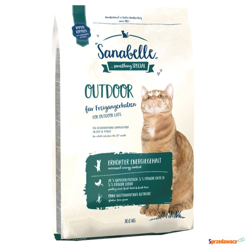 Dwupak Sanabelle, 2 x 10 kg - Outdoor, kaczka - Karmy dla kotów - Bytom