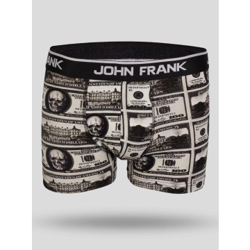 Bokserki Męskie Czarne John Frank Skull Dollars JFB72