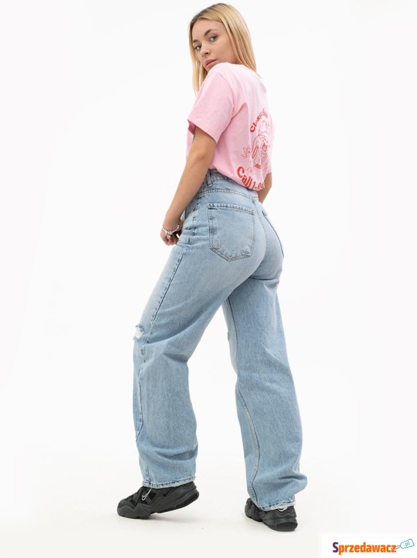 Szerokie Spodnie Jeansowe Baggy i8 Denim Sprane... - Spodnie, legginsy - Piła