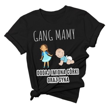 koszulka gang mamy z imionami córki i synka - wzór 8