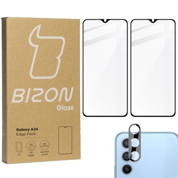2x Szkło + szybka na aparat BIZON Edge Pack do Galaxy A24