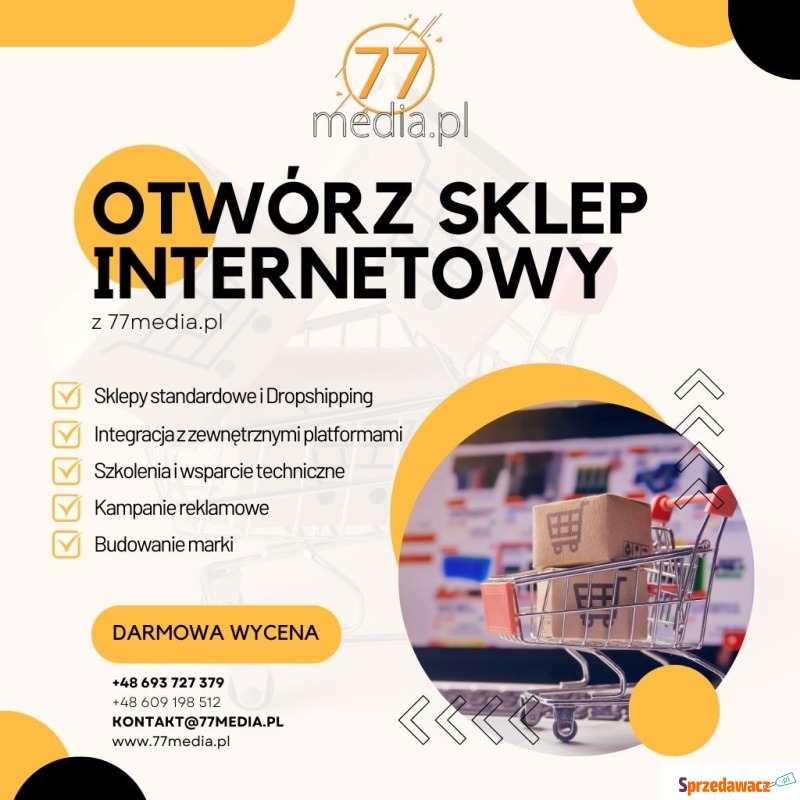 Twój własny sklep internetowy z 77media.pl -... - Usługi graficzne, Internet - Wrocław