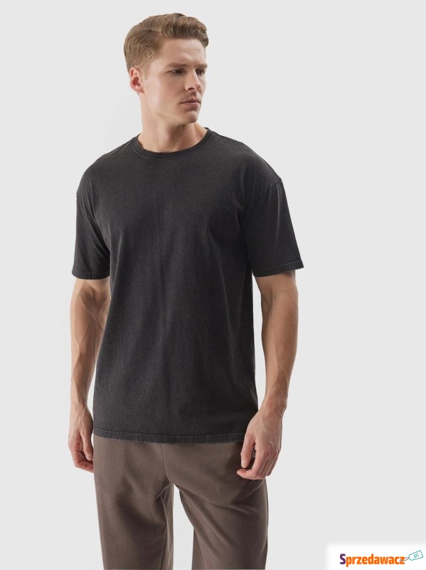 Koszulka Z Krótkim Rękawem Męska Czarna 4F Sphere - Bluzki, koszulki - Stalowa Wola