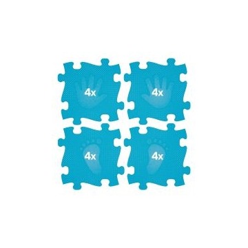 Askato Mata podłogowa Magic Set niebieska - 16 elementów 