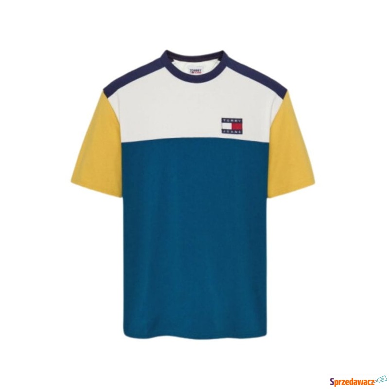 
T-shirt męski Tommy Jeans DM0DM13073 turkusowy - Bluzki, koszulki - Kielce