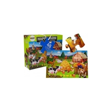  Puzzle 48 el. Farma Zwierzęta Lean Toys