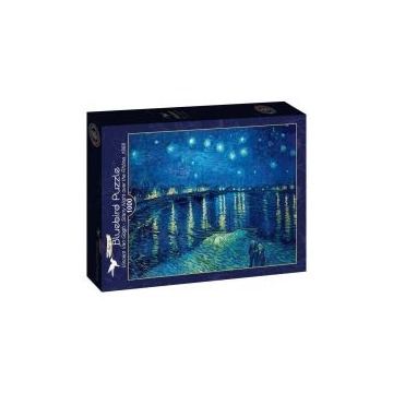  Puzzle 1000 Gwiaździsta noc nad Ronem, Van Gogh Bluebird Puzzle